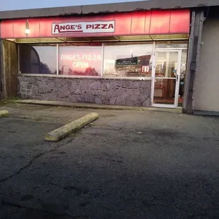 an empty parking lot