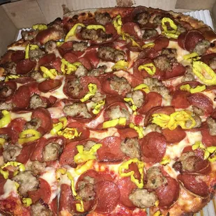 Pep, Sausage &amp; banana peppers