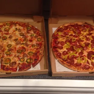 Delicious, well done pizza as we requested