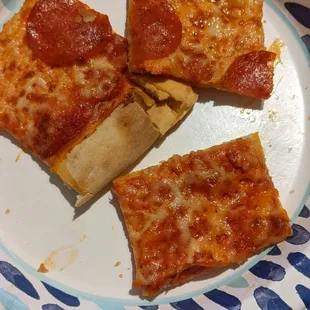 Old cold dry pizza