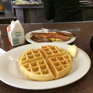 All of this food for 6 bucks. The OJ is extra.