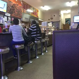 The counter is where most regulars sit