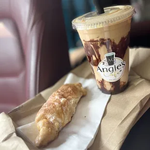 Homemade pastry and Iced Mocha