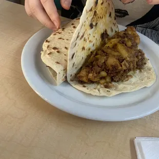 Papa chorizo