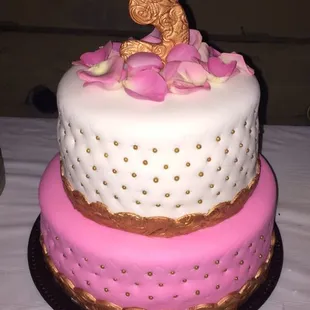 Chocolate Birthday/Baptism cake for my princess
