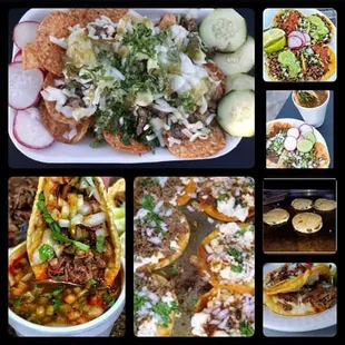 Delicious asada nachos. Gorditas. Birria.