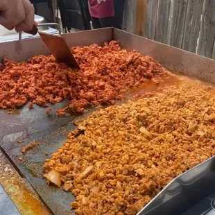 Yummy al pastor and chicken.