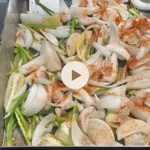 Delicious grilled onions.