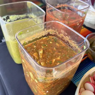 Delicious salsas.