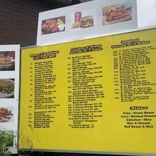 Drive Thru Menu