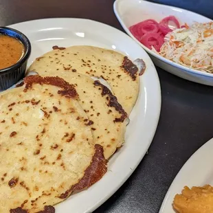 Pupusas with cheese