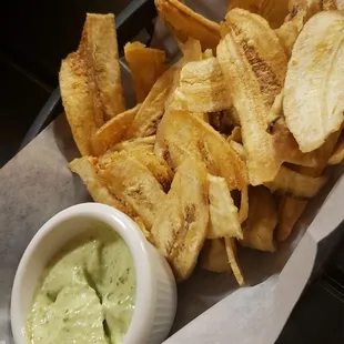 Complimentary snack at tables.