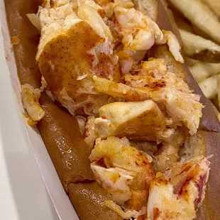 Warm lobster roll