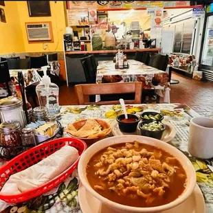 Delicious menudo served 6 days a week