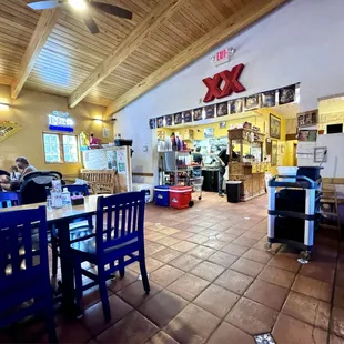 the interior of the restaurant