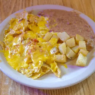 Migas w/ Beans and Potatoes
