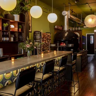 a view of the bar area