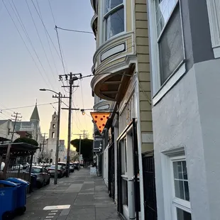 a view of a city street