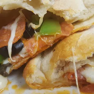 Calzone, hot from our stone hearth oven