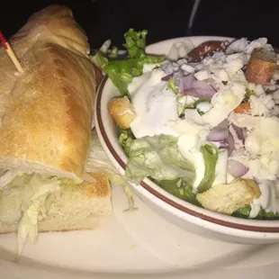 Ham n cheese with house salad