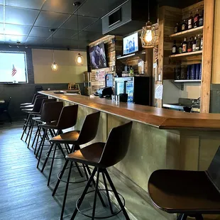 Wine and Liquor served; waiting on Beer License