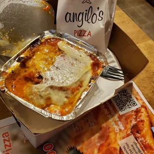 Lasagna and meatball
