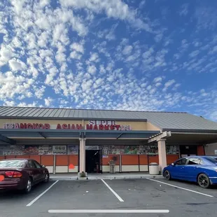 two cars parked in a parking lot
