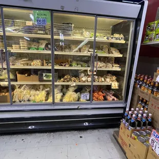 a display of various foods