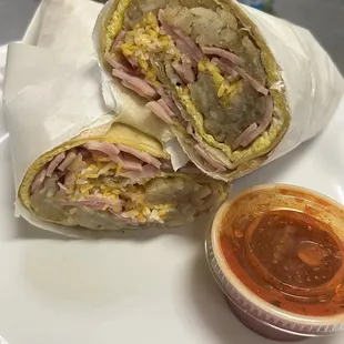 Ham burrito