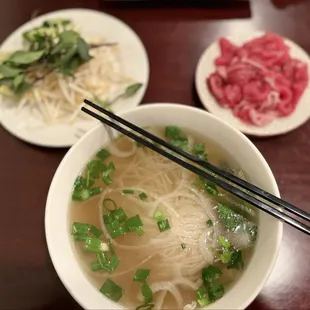 Pho, with raw beef on the side