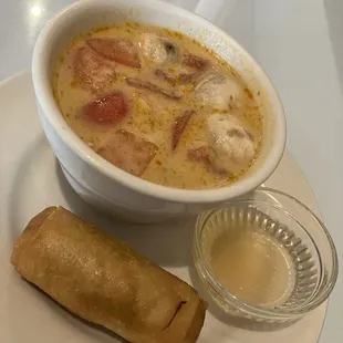 Coconut Lemongrass Soup and Spring Roll ...