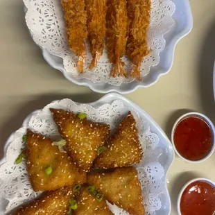 Shrimp toast and tiger shrimp!!