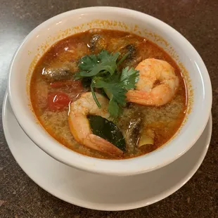 Tom yum soup.