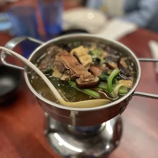 Duck hotpot