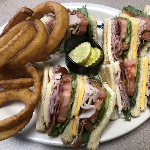 Triple decker club sandwich