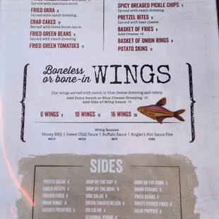 Part of the menu. These prices are great!!