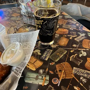 A pint of their local dark.