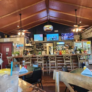 High top table in the bar area. Lots of natural light!