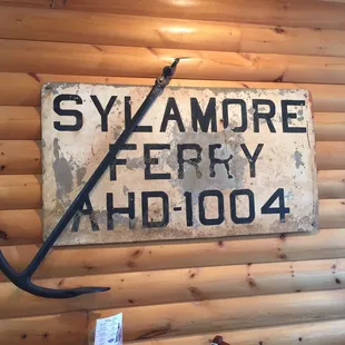 a sign for sylamore ferry ad1004