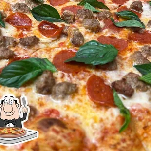 Meat Lover pizza, bacon, sausage, pepperoni, ham