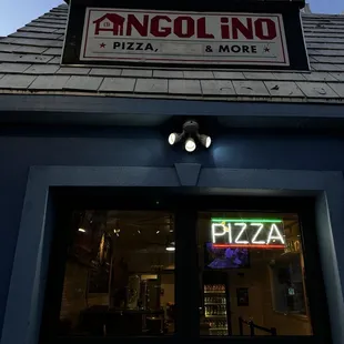 the front of the restaurant