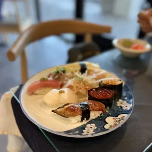 a plate of food on a table