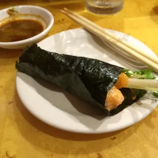 Spicy Scallop Hand Roll