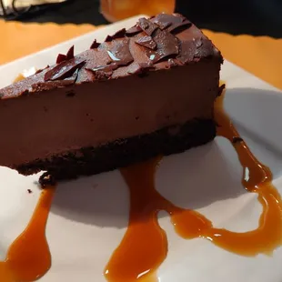 Chocolate Cake and Carmel Sauce