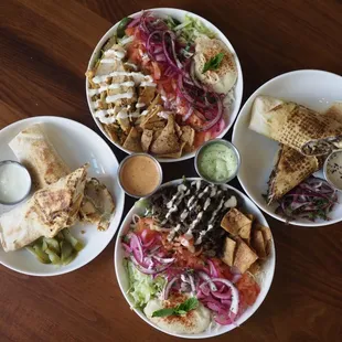 Chicken Wrap, Chicken Bowl, Steak Wrap and Steak Bowl!