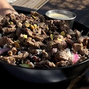 Coastal Mediterranean Salad with beef.