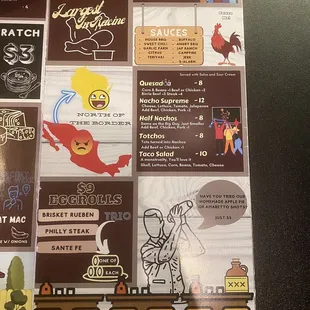 the menu