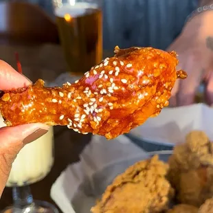 Sweet and spicy fried chicken