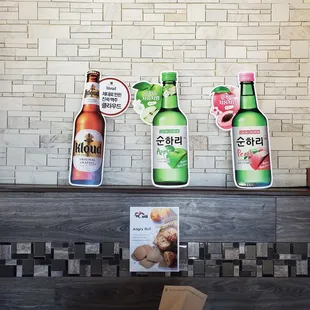 bottles of beer on a counter