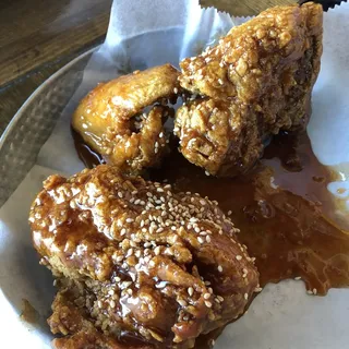 Lunch Sweet and Spicy Fried Chicken and Fries